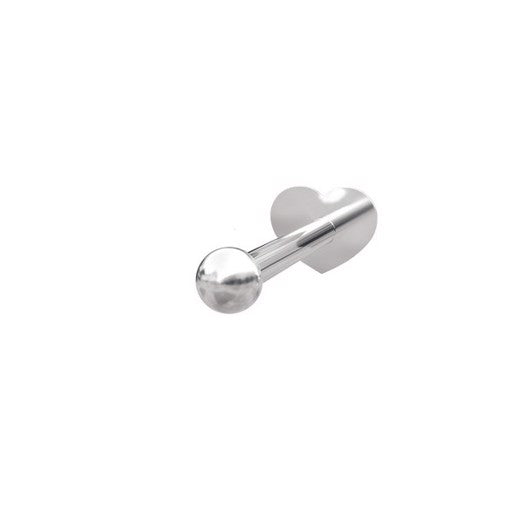 Labret piercing i rhodineret sølv med kugle – Nordahl Andersen